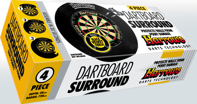 Harrows Dartboard Surround BLACK